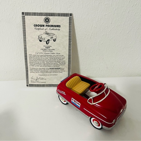 Exxon Pedal Car Bank Convertible 1996 1/6 Scale Die Cast First Edition New - Picture 7 of 7